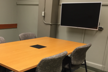 photo of study room with monitor