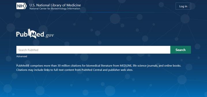 Screenshot of the new PubMed interface.