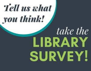 library survey promotional graphic