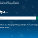 Screenshot of new PubMed interface